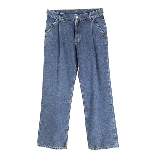 Uniform Bridge Wide One Tuck Denim Pants Indigo Washed Degli Uberti