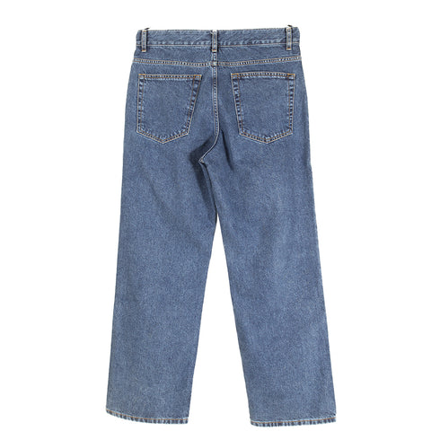 Uniform Bridge Wide One Tuck Denim Pants Indigo Washed Degli Uberti
