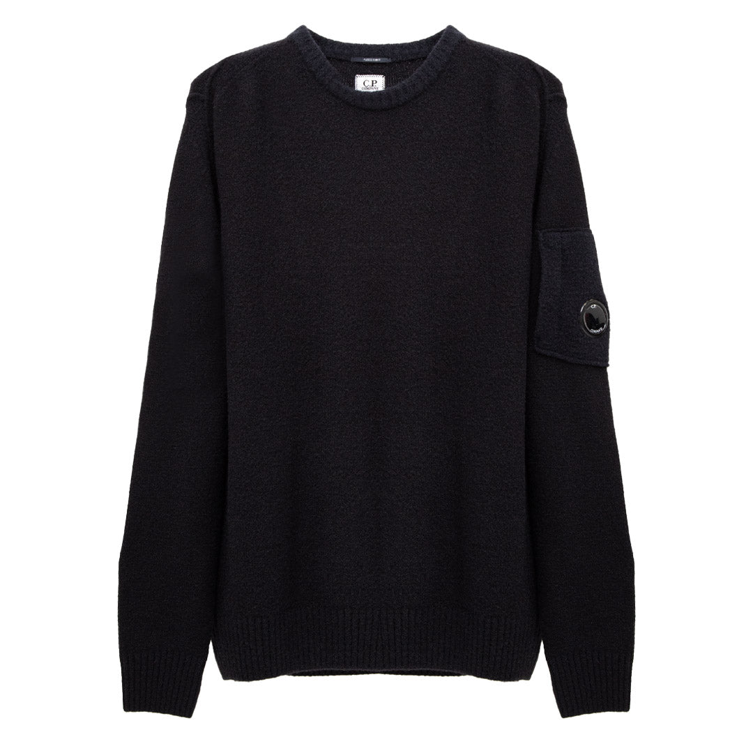 トップス C.P. COMPANY ds knit black Wool Cp Company Black Jumper (CP) Company NWT Wool Crew Neck