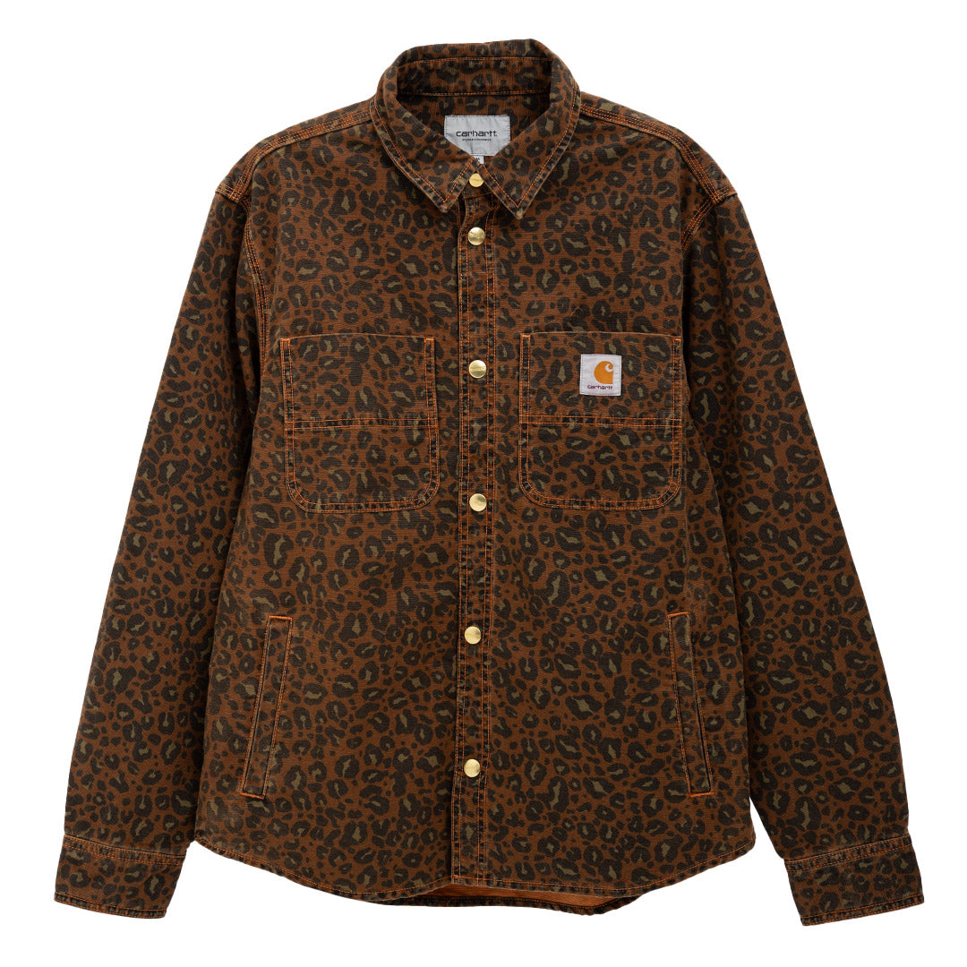 Carhartt WIP Conro Shirt Jacket Camo Leo/Tamarind Garment Dyed
