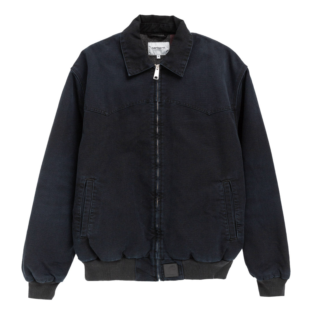 ★Carhartt Santa Fe Jacket M寸★USA J13 BLK Carhartt WIP OG Santa Fe Black/Black Stone Canvas – Degli Uberti