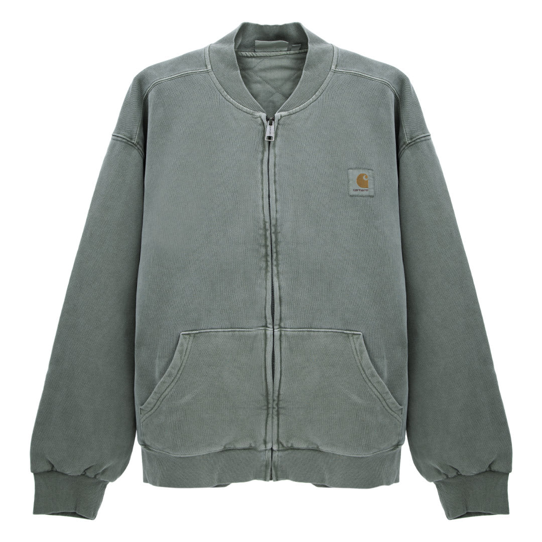 Carhartt WIP Vista Sweat Bomber Smoke Green Garment Dyed – Degli