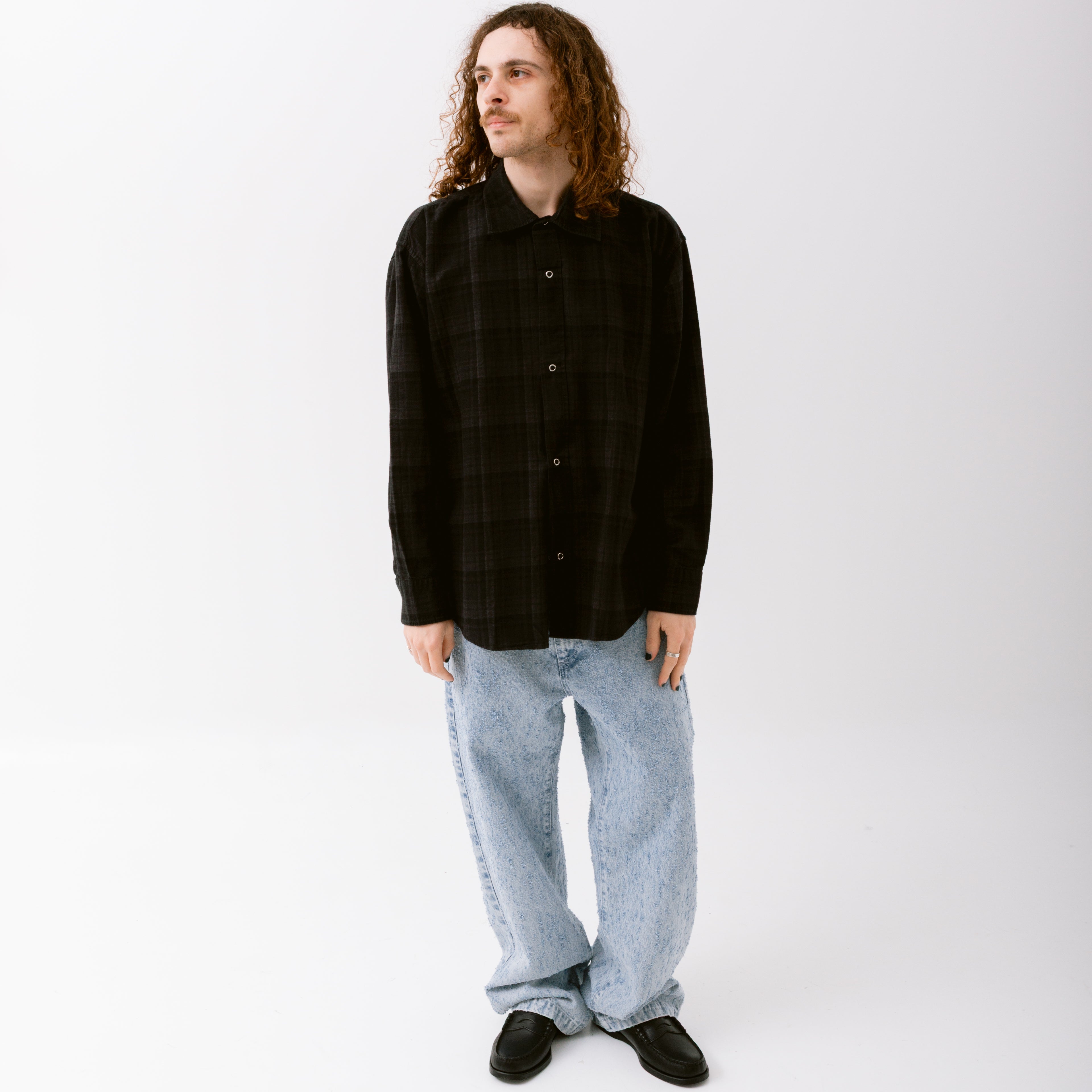 Mfpen Gambler Shirt Dark Overdye Check – Degli Uberti Mfpen Gambler Shirt Dark Overdye Check – Degli Uberti