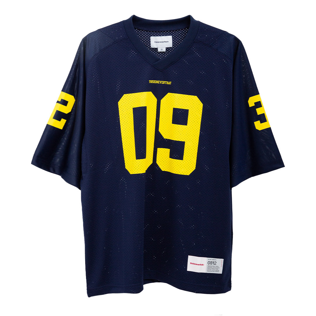 Thisisneverthat Mesh Football Jersey Navy – Degli Uberti