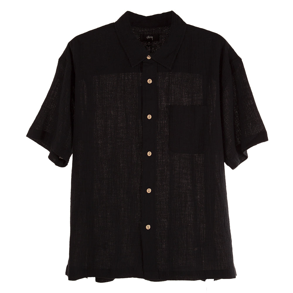 STUSSY WRINKLY COTTON GAUZE SHIRT-